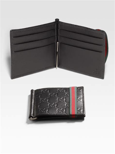 gucci clip wallet men|Gucci wallet with money clip.